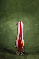 Mid-Century Candy Cane Murano Vase